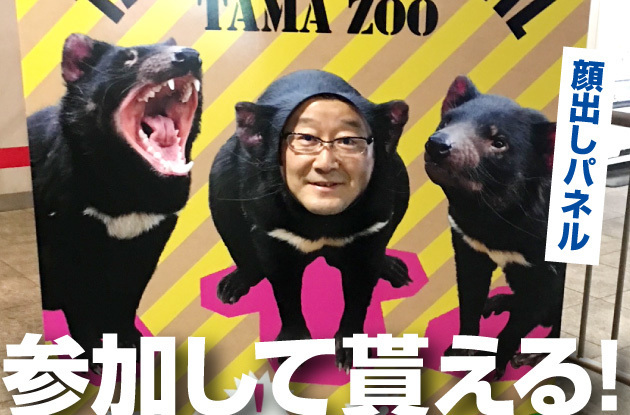 【面白い看板のデザイン】参加して思い出にして貰える動物園(レジャー施設)の顔ハメ記念撮影パネル看板