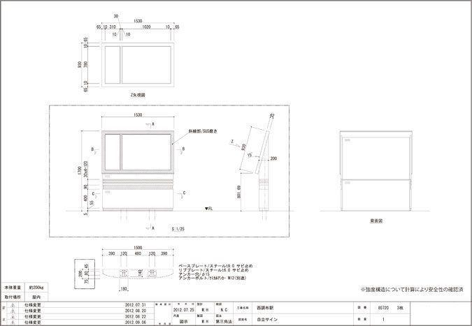 西調布駅構内掲示板「Bタイプ」